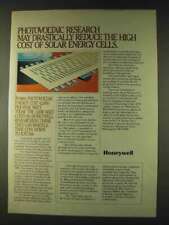 1979 Honeywell Photovoltaic Research Ad - Solar Cells picture