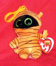 Ty Beanie Boos Halloween Key Clip Mask the Orange Mummy New with tags picture