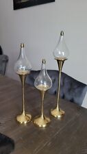 Set of 3 Freddie Andersen Mid-century Oil Lamp Candleholders, Denmark picture