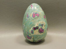 Ruby and Fuchsite Egg Shaped Stone 2.8 inch Polished Rock #O2 picture