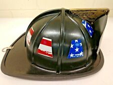 8 FULLY Reflective Tattered Worn American Flag Fire Helmet Tetrahedrons Tets  picture