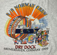 Vintage SS Norway Crew Cruise Ship T-Shirt 1999 Ready For The Millennium 2XL picture
