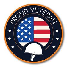 Magnet Me Up Proud Veteran Patriotic Military Magnet Decal, 5 Inch, Armed Forces picture