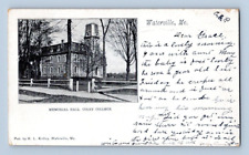 1908. MEMORIAL HALL, COLBY COLLEGE. WATERVILLE, MAINE. POSTCARD EE19 picture