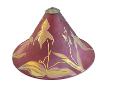 Steven Correia Art Glass Signed 2003 Pink Art Nouveau Style Lamp Shade picture