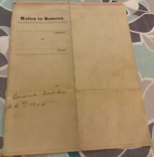 1906 letters &Notice to Remove from house/premises Belfast Allegany Co. Jeweler picture
