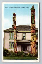 Wrangell, AK-Alaska, The Kadashan Totems Antique c1951 Souvenir Vintage Postcard picture