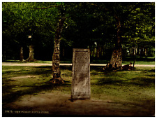 England. New Forest. Rufus Stone. Vintage Photochrome by P.Z, Photochrome Zurich picture