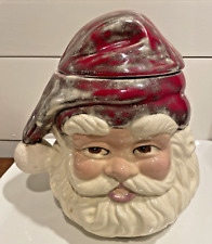 Vintage Christmas Santa Claus Cookie Jar Ceramic Signed And Dated 1983 picture