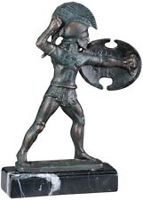 Greek Sparta Warrior Hellenistic Ironwork Sculpture Marble Display Base picture
