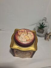 Old Fashioned Cocoa Tin with Vintage Art Originally held candle  4.5