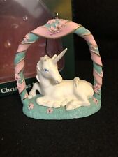 Vintage American Greetings Christmas Magic Unicorn Ornament 1990 Holiday picture