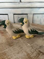Set Of 2 Vintage Parrot Ceramic Figurines picture