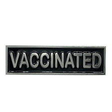 VACCINATED Commendation Bar Pin Pandemic Operation Warp Speed Police First Respo picture