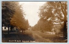 Postcard IL Sparland c1908 Church Street View Dirt Street RPPC Real Photo W2 picture