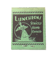 Vintage Fortuna's Inn Elmira NY Full Matchbook Luncheons Strictly Home Cooked picture