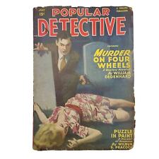 PULP Magazine Popular Detective July 1949 Murder on Four Wheels Puzzle in Paint picture