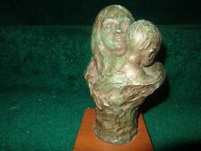ANTIQUE 1975 MINDY LEE LADY & BABY SCULPTURE LIMITED EDITION  -  42 / 500  # 537 picture