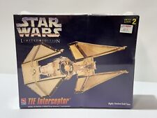VINTAGE AMT Star Wars Limited Edition GOLD Tone TIE INTERCEPTOR Sealed New 1995 picture