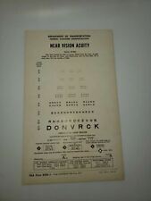 1973 Dept of Transportation Federal Aviation Admin. Near Vision Acuity eye test  picture