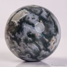 155g 48mm Natural Green Moss Agate Crystal Geode Sphere Quartz Healing Ball picture