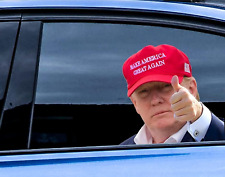 Ride with Trump  ...MAGA Hat..Window Sticker + 2 Trump 2024 Decals picture