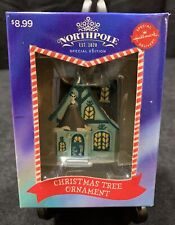 Hallmark North Pole Special Edition Christmas Tree Ornament Snowy Chalet House. picture