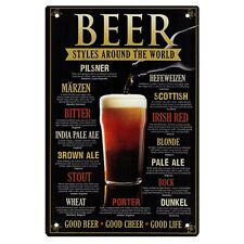 Beer Sign-Styles Around The World-Vintage Beer Metal Tin Sign Wall Decor for ... picture