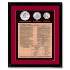 American Coin Treasures 808 Framed U.S. Constitution With All 3 Bicentennial ... picture