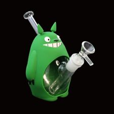 6.4 Inch Cute TOTORO Silicone Bong Hookah Smoking Water Pipe Glass Pipe + Bowl picture