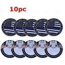 10pcs Police Officers Flag Challenge Coin Law Enforcement Thin Blue Line Coins picture