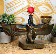 Egyptian Goddess Of Motherhood And Magic Isis Ra Kneeling With Open Wings Statue picture
