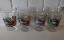 Set Of Four 4 Vintage BUDWEISER Pint Beer Glasses Wildlife Series Barware Bar picture