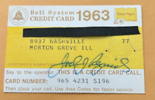 VINTAGE 1963 BELL SYSTEM TELEPHONE CALLING CREDIT CARD WITH YELLOW PAGES LOGO picture