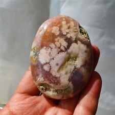 144g Plume FLOWER AGATE Polished Palm Healing Madagascar  A2737 picture