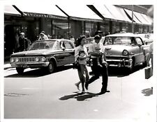 LD298 1964 Original Photo JAYWALKING IN QUINCY MASSACHUSETTS Unenforced Crime picture