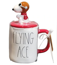 Rae Dunn Flying Ace Snoopy Peanuts Mug with Topper. NWT picture