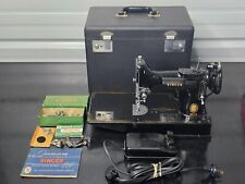 Vintage 1955 Singer 221 Featherweight Sewing Machine w Case & Accessories   NICE picture