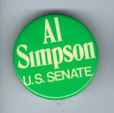 Alan Simpson Wyoming (R) US Senator 1978-96 political pin button picture