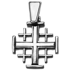 Pectoral Jerusalem Cross Silver 925 Consecrated in the Holy Sepulchre 0.9