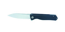Petrified Fish Foldng Knife Black G10 Handle D2 Plain Edge Satin PF-818-DS picture