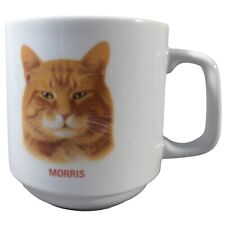 Papel Morris The Cat Coffee Mug Cup 9 Lives Commercial Orange Tabby Vintage picture