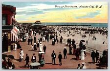1908 The View Of Boardwalk Atlantic City New Jersey NJ Sunset Posted Postcard picture