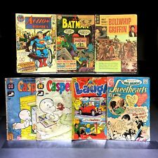 Lot of 7 LOW GRADE SILVER AGE MIX 15 cents covers -Superman Batman Casper Archie picture