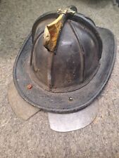 Vintage Cairns Leather Fireman  Helmet FDNY 154 name Inside  picture