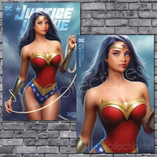 🔥 JUSTICE LEAGUE #75 WILL JACK WONDER WOMAN TRADE + VIRGIN VARIANT SET NM picture