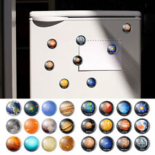 12pcs Planet Fridge Magnets Solar System Round Refrigerator Magnetic Sticker picture