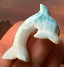 GORGEOUS AAA+ GRADE LARIMAR DOLPHIN CRYSTAL CARVING DOMINICAN REPUBLIC picture