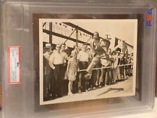 Jesse Owens Boarding Manhatten to 1936 Olympics Germany Type 1 PSA Press Photo  picture