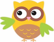 4inx5in Yellow And Green Owl Owls Bumper Sticker Decal Vinyl Stickers Decals picture
